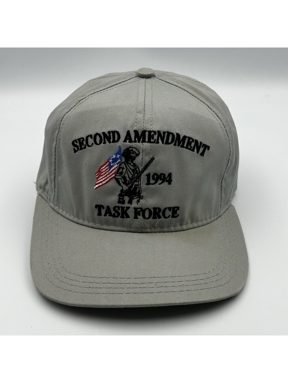 Second Amendment Task Force 1994 NRA Hat USA Made Gray Strapback Pre Owned